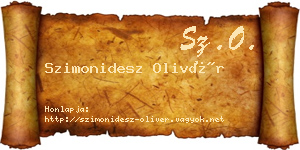 Szimonidesz Olivér névjegykártya